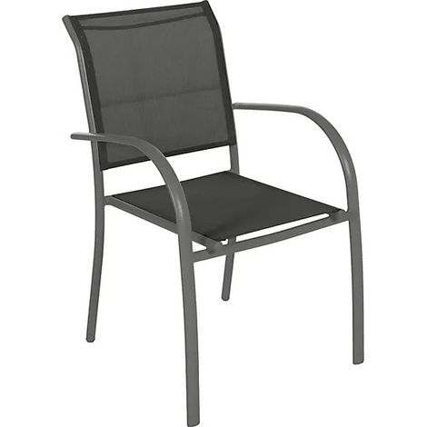 Fauteuil empilable New York - Aluminium - Gris anthracite