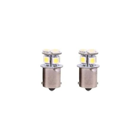 Convient pour 2 ampoules de frein de voiture LED blanches BA15S R5W 1156 5050 8SMD