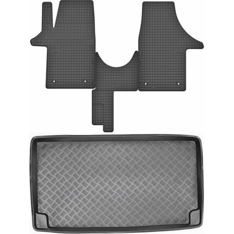 Juego de alfombrillas de goma para Volkswagen Caravelle T5 VAN (2003-2015) + alfombrilla para maletero. (1/5)