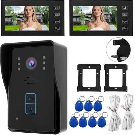 Kit sonnette vidéo HD 7 pouces, système d'interphone de porte avec entrée pour maison, clavier 806MJID12 (prise UK) (1/5)
