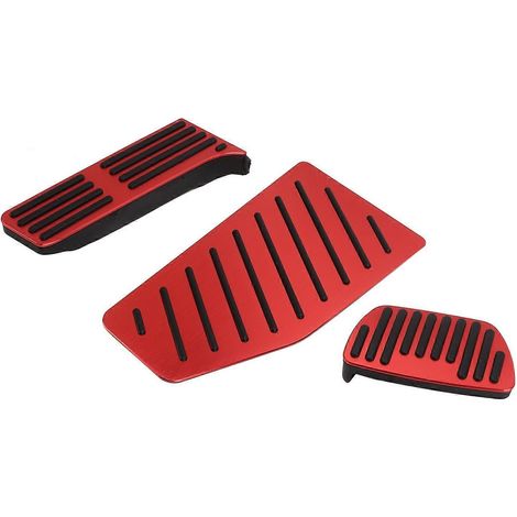 Pédales d'accélérateur, frein et repose-pied en alliage d'aluminium, kit de remplacement pour RAV4 XA50 2019 et plus, rouge (186 caractères). (1/4)