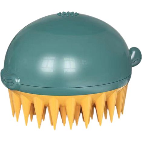 Brosse de bain pour poissons-globes pour animaux de compagnie, peigne de massage, produits de nettoyage pour chats et chiens,vert (1/4)