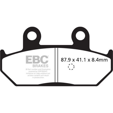 Pastillas de freno de carbono EBC SFAC412 para scooter (juego para 1 disco)