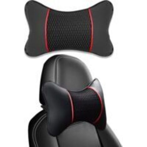 Coussin Appuie Tete Voiture Appui-Tête De Voiture En PU Cuir Avec Mousse Mémoire Oreiller Cervical Pour Voiture Appui Tete Voiture Pour Soutien Du Cou Protection De La Colonne Cervicale 1Pièce (1/4)