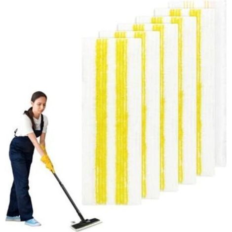 6 Pièces pour Kärcher EasyFix Bonnettes Nettoyeurs Vapeur Serpillere Recharge Kit, pour Kärcher EasyFix SC 1, SC 2, SC 3, SC 4, SC 5 Microfibre Lingette Accessoires, pour Tous Types d (1/4)