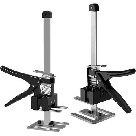 Ensemble de 2 lève-meubles pour plaques de plâtre, support télescopique réglable de 29 cm, capacité de charge de 240 kg. Convient pour les sols, les fenêtres, les armoires et les échelles. (1/5)