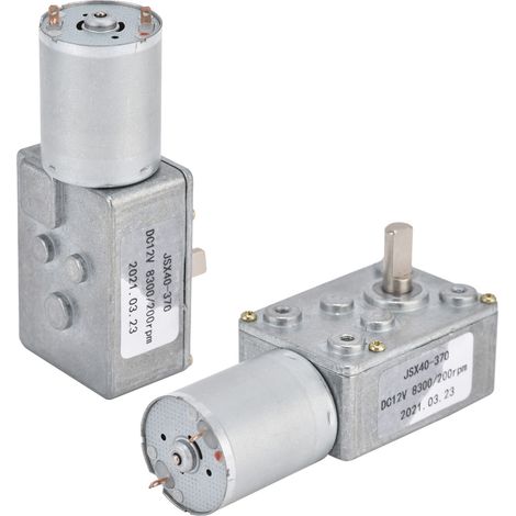Moteur à engrenage à vis sans fin JSX40370 autobloquant CC 12 V 200 tr/min, réducteur de vitesse électrique (1/5)