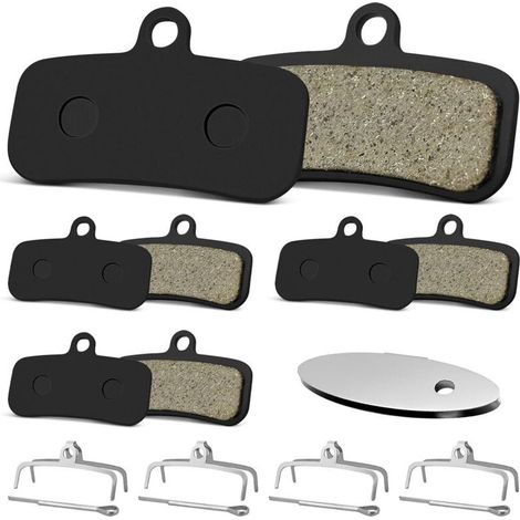 Lot de 4 paires de plaquettes de frein de vélo pour frein à disque Shimano D03S, compatibles avec Shimano BR-M810/M820/M640/M8020/M8120 et Tektro/TRP, frein à disque pour VTT avec plaque d'ajustement (1/5)
