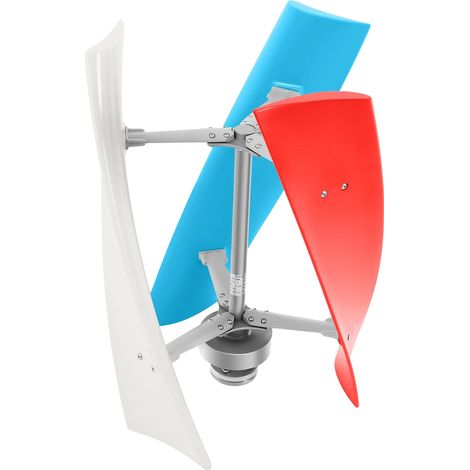 Aerogenerador vertical, potencia nominal 400 W, potencia máxima 450 W, tensión de batería aplicable 24 V, dimensiones 53 cm de diámetro x 75 cm de altura, grado de protección IP67 (1/5)