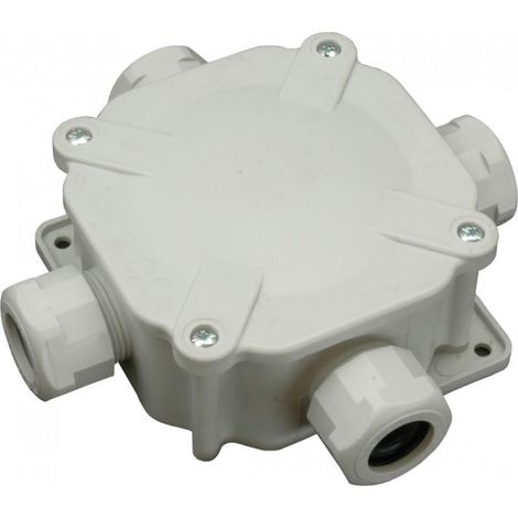 Boîte de dérivation étanche IP67 4 presse-étoupes 144 x 144mm gris SEZ