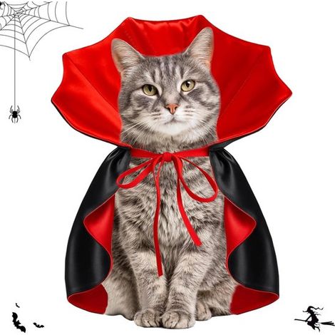 Costume di Halloween per animali domestici, mantello di Halloween per animali domestici, decorazione di Halloween, costumi di Halloween per gatti e cani, set di costumi di Halloween per (1/5)