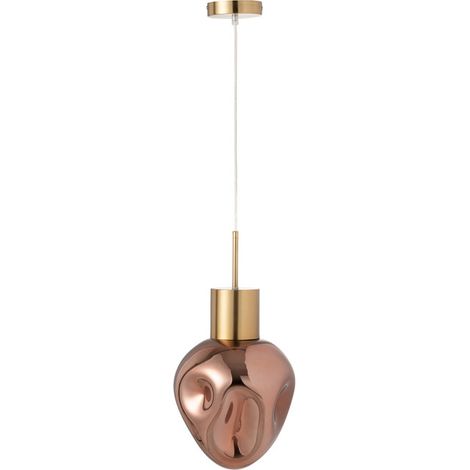 Lampe Suspension Design "Kerri" 160cm Cuivre (1/5)