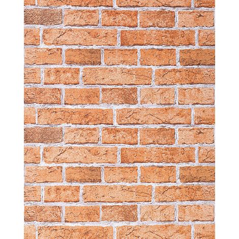 Rustic brick wallpaper wall EDEM 583-23 decorative vintage mural stone look vinyl orange-brown (1/4)