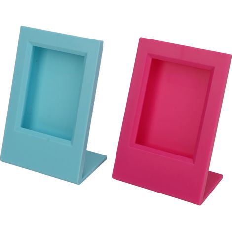 cadres photo en forme de L autoportants pour Mini 12, 11, 9, 8 et 7 pouces (EVO), cadre photo incliné de 3 pouces, bleu et rouge. (1/5)