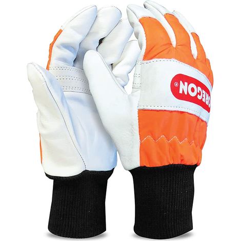 Oregon Guanti Protettivi Multiuso per la Mano Sinistra, Realizzati in Pelle Liscia, Adatti per l'utilizzo con Motosega – Extra Large (taglia 11)