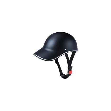 Casque moto style baseball, coque rigide ABS noir, léger, respirant, ajustable, chapeau de protection motard (1/5)