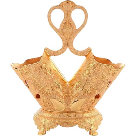 Elegante e leggero portaposate in lega di zinco: un oggetto decorativo da scrivania, frutto di artigianato europeo.