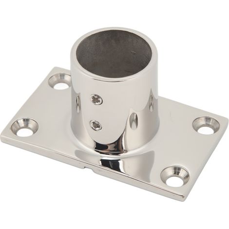 Corrimano rettangolare argentato per barche, robusto e antiruggine, per imbarcazioni e yacht, 90°, 32 mm / 1,3 pollici (1/5)