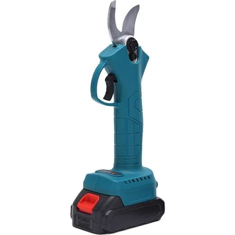 Sécateur électrique sans fil, rechargeable, sans balais, batterie 21 V, coupe-branches pour arbres (bleu)