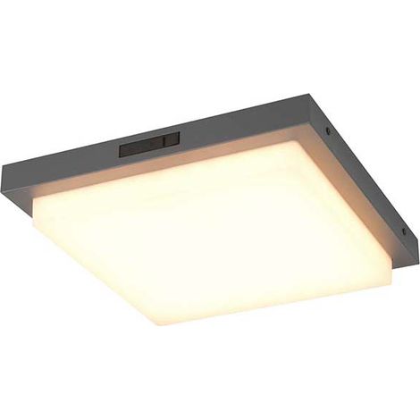 Deckenleuchte Außenleuchte Balkonleuchte Metall anthrazit LED Sensor B 30 cm