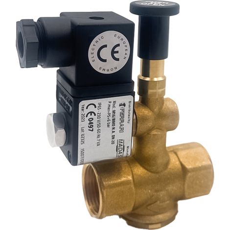 Manuelles Gasmagnetventil offen für Reset dn20-3/4 "ff pe 6bar m16/rmo na