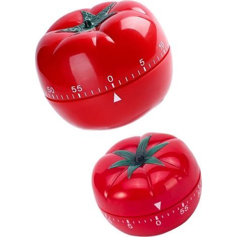 Minuterie de cuisine 2 pièces Tomate Minuterie de 60 minutes Minuterie de dessin animé de légumes Alarme de sonnerie pour la cuisson des devoirs Cuisson Apprentissage (1/5)