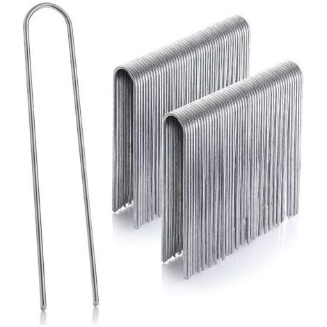 Kit de 100 piquets d’ancrage en acier – hauteur 150 mm, longueur 25 mm, diamètre 2,9 mm – pour fixation sécurisée de bâches, filets, tentes et clôtures (1/5)