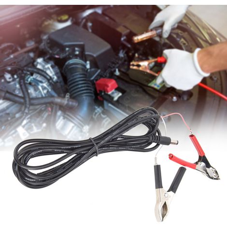 2 câbles d'alimentation CC mâles avec pinces crocodiles, 3 mètres, 12 V/24 V, pour connecteur d'alimentation LED (1/5)