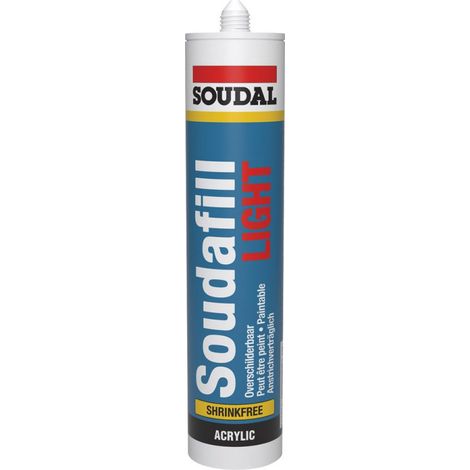 Soudafill Light - Mastic acrylique de jointement - Soudal - 310 ml Blanc (1/2)