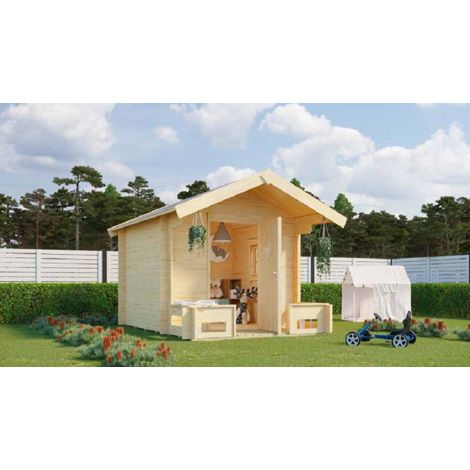 Pinocchio-Log Cabin, Wooden Garden Room, Timber Summerhouse, Home Office - L219.4 x W270 x H188.1 cm