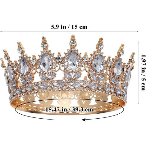 Diadème de mariée JeiibrZui orné de fleurs et de perles - 32 cm - 1 pièce avec épingles à cheveux - Argenté avec fleurs blanches pour mariage et gala (1/5)