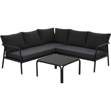 Olga ensemble canapé avec coussins noir. (1/5)