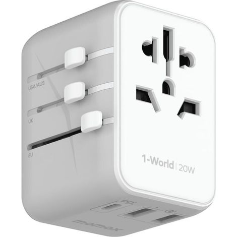 Adaptateur de Voyage Universel Adaptateur Prise Universelle PD 20W avec Adaptateur Universel France vers USA UK Allemagne Australie Chine Japon