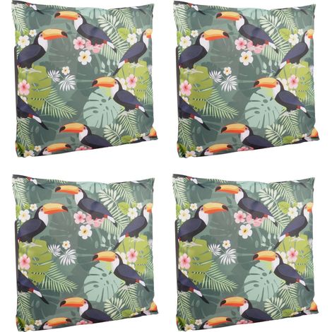 Outdoor-Kissen 4er-Set 45x45cm Dekokissen Gartenkissen Loungekissen Gartendeko - 4