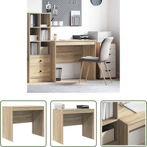 Holzschreibtisch - Schreibtisch Sonoma-Eiche 90 x 50 x 76 cm (1/5)