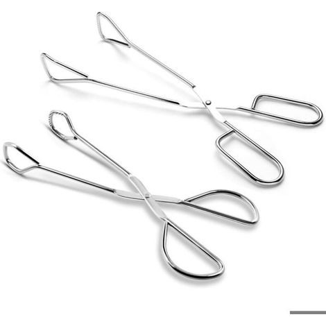 Pinces cuisine acier inoxydable 10 et 11 pouces, poignée ergonomique, résistantes chaleur pour barbecue (1/4)