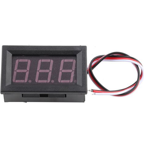 Voltmètre numérique LED 3 fils 0,56" DC0-100V Rouge avec protection contre l'inversion (1/5)