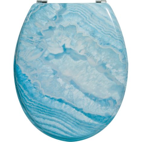 Abattant wc MDF ANGEL Bleu - Charnières Inox MSV