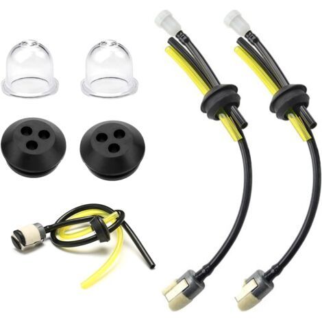 Tuyau de carburant avec filtre, kit de filtre à carburant universel, tuyau de carburant pour débroussailleuses et tondeuses à gazon, avec pompe de démarrage, convient à l'horticulture et à l'agricultu