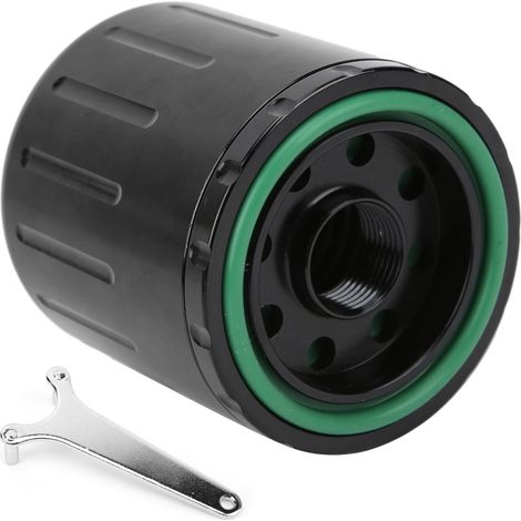 Acouto Hochleistungs-Ölfilter M20x1.5, Gewinde mit Magnet, waschbar und wiederverwendbar, Ersatz für (Schwarz).