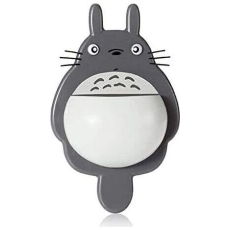 Home Bathroom Totoro Toothbrush Toothpaste Holder, Suction Cup Storage Racks and Wall Mounts Bathroom Shelves (B) (1/4)