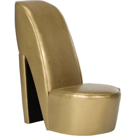 Maison Exclusive - Stuhl in Stöckelschuh-Form Golden Kunstleder