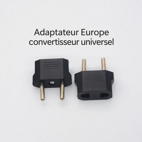 Adaptateur prise secteur petit européen 4.0 mm noir 110-250V 4.0 500 0.027 2 27 g – Livraison gratuite