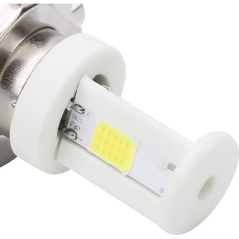 Phare Moto LED H4 1080LM 6500K, Ampoule Haute/Basse Poutre 9-12W, Éclairage Blanc pour Motocyclette