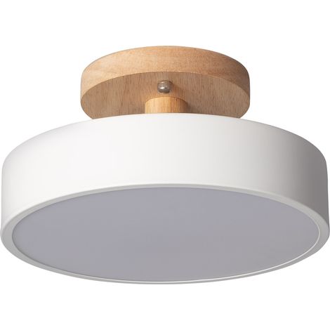 Ledkia – Plafonnier LED 12W CCT Sélectionnable – Bois et métal – Design moderne pour intérieur – Température de couleur ajustable 2700-6500K