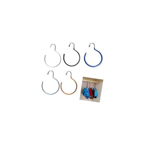 5 cintres métalliques robustes pour ceintures, étendoir à linge multifonctionnel en tissu mesh plié pour foulards, cravates, ceintures, châles (1/5)