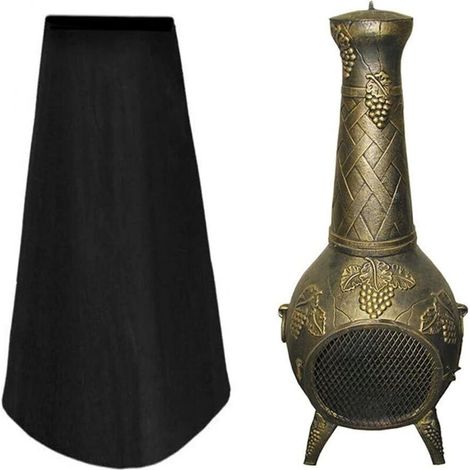 Housse de protection imperméable pour cheminée, foyer, chauffage, jardin, arrière-cour, 122 x 21 x 61 cm (1/5)