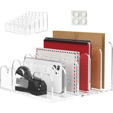 aus Acryl 5 Fächer Schreibtisch Organizer Aufbewahrung für (1/5)