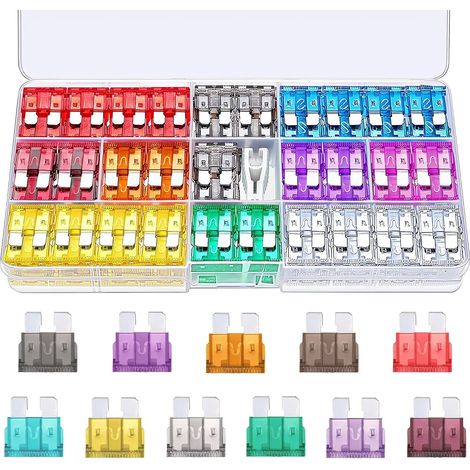 120PCS Car Fuses,Fuse Assorted kit,Mini Fuses for Automotive,2A 3A 5A 7.5A 10A 15A 20A 25A 30A 35A 40A Micro Blade Fuse,Suitable for Cars,Trucks,SUVs,ATVs,UTVs