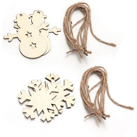 Guirlande En Bois Flocon De Neige - Décoration De Noël Pour Arbre Et Intérieur - 40 Pièces Avec Cordon (1/5)